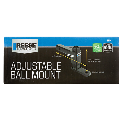 Fits 1997-2003 Ford F-150 Trailer Hitch Tow PKG w/ Adjustable Drop Rise Ball Mount + Dual Hitch & Copler Locks + Inerchangeable 1-7/8" & 2" & 2-5/16" Balls (For Styleside Models) By Reese Towpower