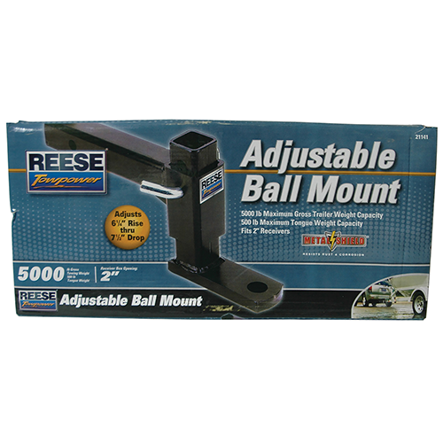 Fits 1996-2003 Dodge Grand Caravan Trailer Hitch Tow PKG w/ Adjustable Drop Rise Ball Mount + Dual Hitch & Copler Locks + Inerchangeable 1-7/8" & 2" & 2-5/16" Balls By Reese Towpower