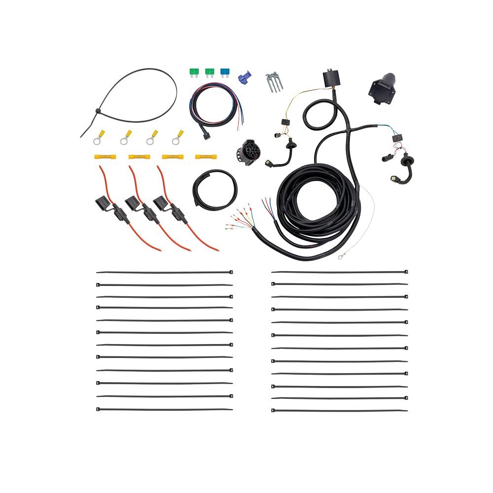 Fits 2015-2023 Ford Transit-350 Trailer Hitch Tow PKG w/ Tekonsha Prodigy P3 Brake Control + 7-Way RV Wiring + 2" & 2-5/16" Ball & Drop Mount (For Single Rear Wheel w/148" Wheelbase, Except Cab & Chassis and the Cutaway Models) By Reese Towpower