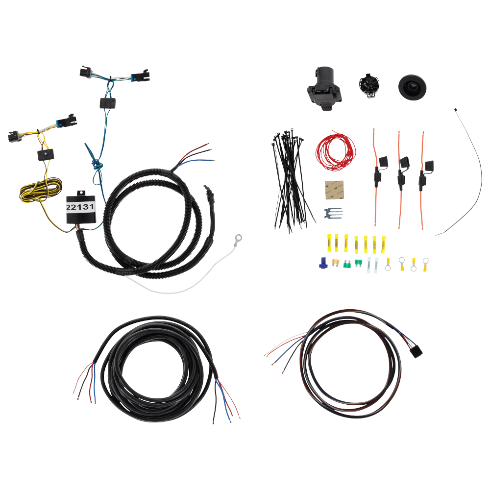 Fits 2003-2023 GMC Savana 2500 7-Way RV Wiring + Tekonsha Prodigy P3 Brake Control + 2 in 1 Tester & 7-Way to 4-Way Adapter By Tekonsha