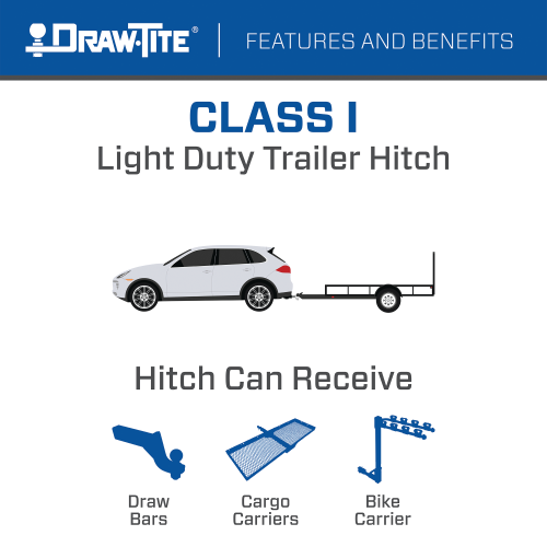 Fits 1992-2000 Honda Civic Trailer Hitch Tow PKG w/ 4-Flat Wiring Harness + Draw-Bar + 1-7/8" Ball + Hitch Cover By Draw-Tite