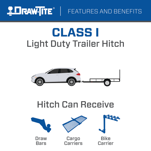 Fits 2000-2000 Ford Focus Trailer Hitch Tow PKG w/ 4-Flat Wiring Harness + Draw-Bar + 2" Ball + Wiring Bracket + Hitch Cover (For Sedan Models) By Draw-Tite