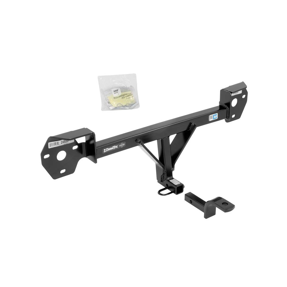 Fits 2013-2016 Scion FR-S Trailer Hitch Tow PKG w/ 4-Flat Wiring Harness + Draw-Bar + 2" Ball + Wiring Bracket + Hitch Lock By Draw-Tite