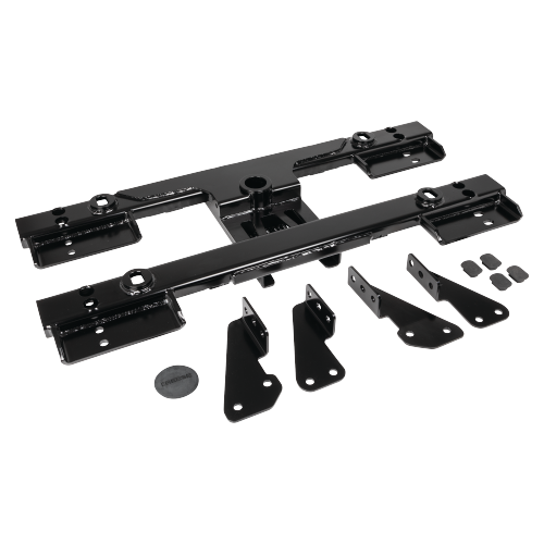 Fits 2020-2023 GMC Sierra 2500 HD Elite Series Fifth Wheel Hitch Mounting System Rail Kit + Pop-In Gooseneck Ball & Elite Plate For Models w/o Factory Puck System (For 6-1/2' and 8 foot Bed, w/o Factory Puck System Models) By Reese