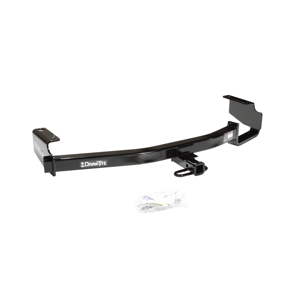 Fits 1996-2000 Dodge Caravan Trailer Hitch Tow PKG w/ 4-Flat Wiring Harness + Draw-Bar + Interchangeable 1-7/8" & 2" Balls + Wiring Bracket + Hitch Cover + Hitch Lock By Draw-Tite