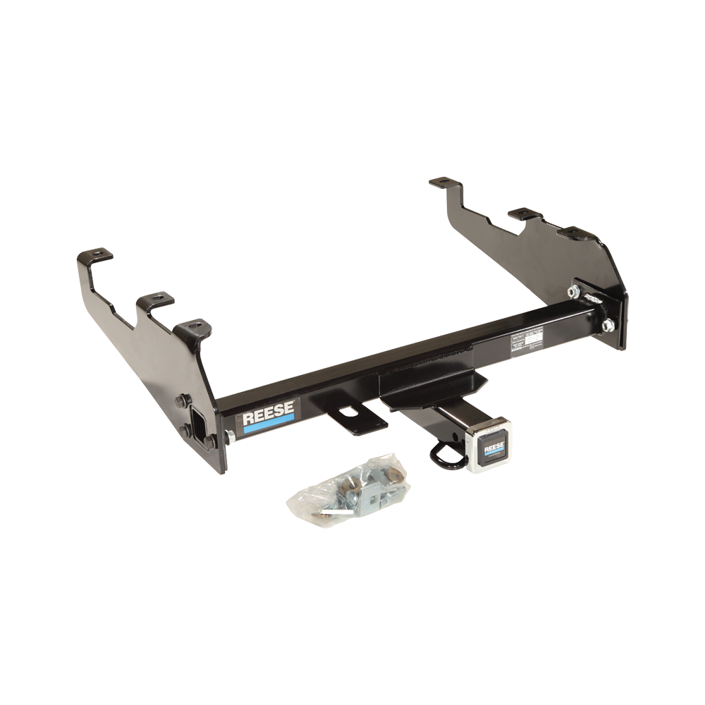 Fits 1963-1972 Chevrolet K20 Trailer Hitch Tow PKG w/ 4-Flat Wiring + Ball Mount w/ 2" Drop + 2-5/16" Ball + Wiring Bracket + Hitch Lock + Hitch Cover (For w/Deep Drop Bumper Models) By Reese Towpower