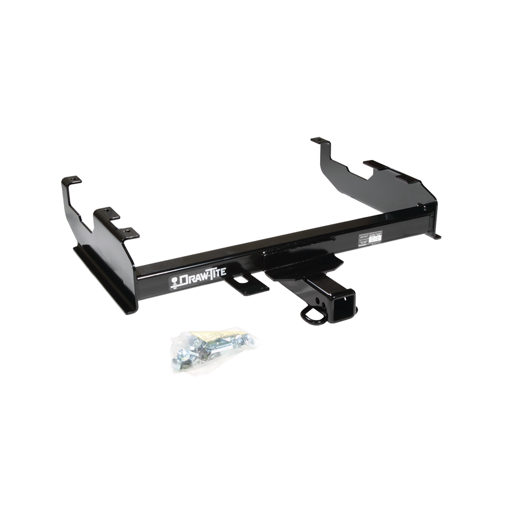 Fits 1967-1978 GMC C35 Trailer Hitch Tow PKG w/ 4-Flat Wiring + Ball Mount w/ 2" Drop + 2-5/16" Ball + Wiring Bracket + Hitch Cover (For w/8' Bed Models) By Draw-Tite