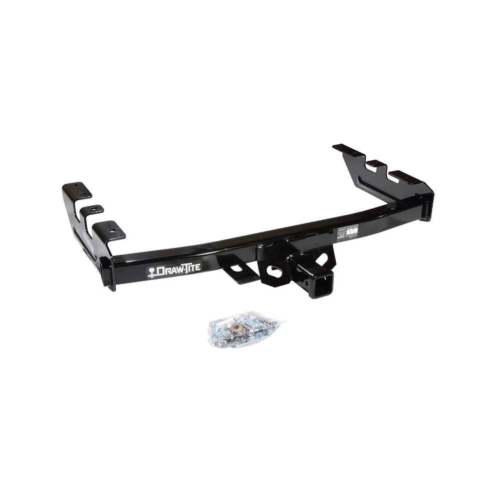 Fits 2005-2007 GMC Sierra 1500 HD Trailer Hitch Tow PKG w/ 4-Flat Wiring + Adjustable Drop Rise Ball Mount + Pin/Clip + 2" Ball + 1-7/8" Ball (For (Classic) Models) By Draw-Tite