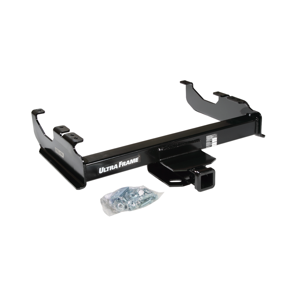 Fits 1985-1986 Chevrolet K10 Trailer Hitch Tow PKG w/ 7 Hole Pintle Hook Mounting Plate + Pintle Hook & 1-7/8" Ball Combination + Hitch Lock (For w/34" Wide Frames Models) By Draw-Tite