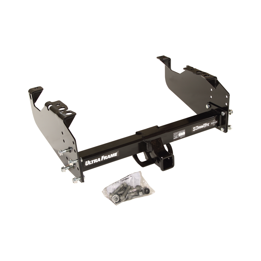Se adapta al paquete de enganche de remolque GMC Sierra 3500 HD 2007-2024 con gancho de pivote de 10 K + bloqueo de enganche (para cabina y chasis, con modelos de marcos de 34" de ancho) de Draw-Tite
