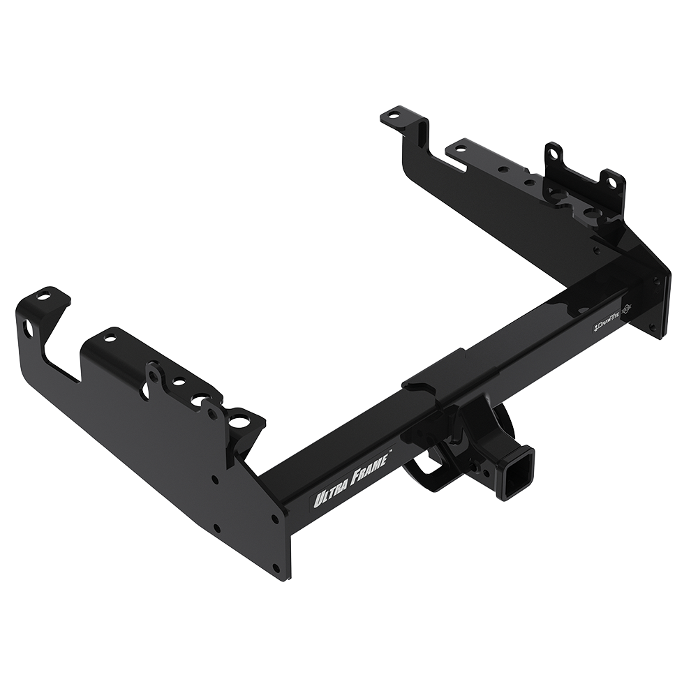 Fits 2019-2023 Ford F-550 Super Duty Trailer Hitch Tow PKG w/ Adjustable Pintle Hook Mounting Plate + 10K Pintle Hook + Hitch Lock (For Cab & Chassis, w/34" Wide Frames Models) By Draw-Tite