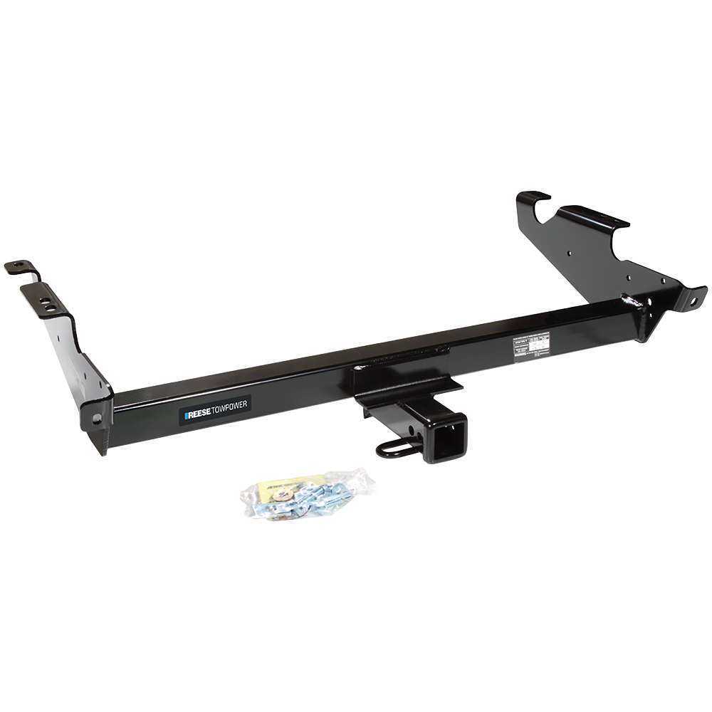 Fits 1996-1996 Chevrolet G30 Trailer Hitch Tow PKG w/ 2 Bike Plaform Style Carrier Rack + Hitch Lock (For Classic & Sport w/Lo-Mount Taillights Models) By Reese Towpower