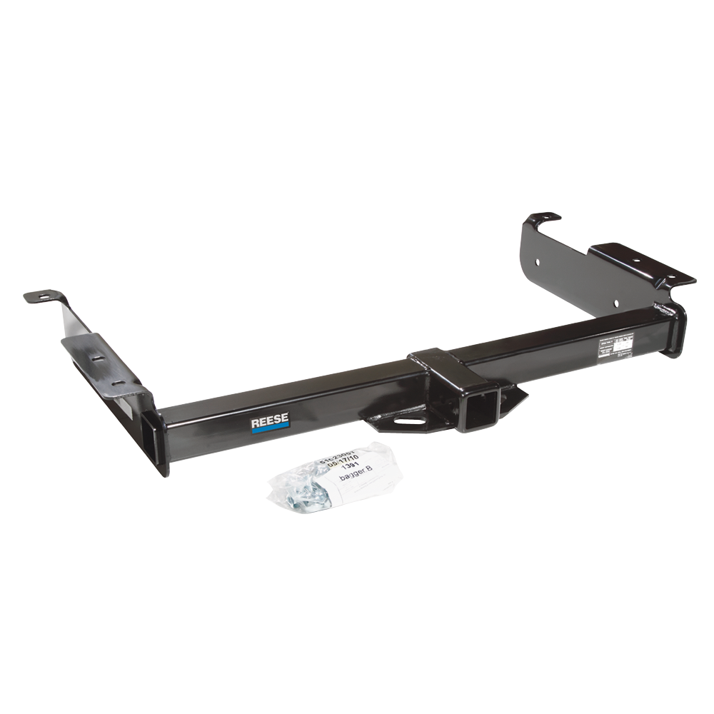 Fits 2000-2002 Chevrolet Express 1500 Trailer Hitch Tow PKG w/ 4-Flat Wiring + Ball Mount w/ 4" Drop + 2-5/16" Ball By Reese Towpower