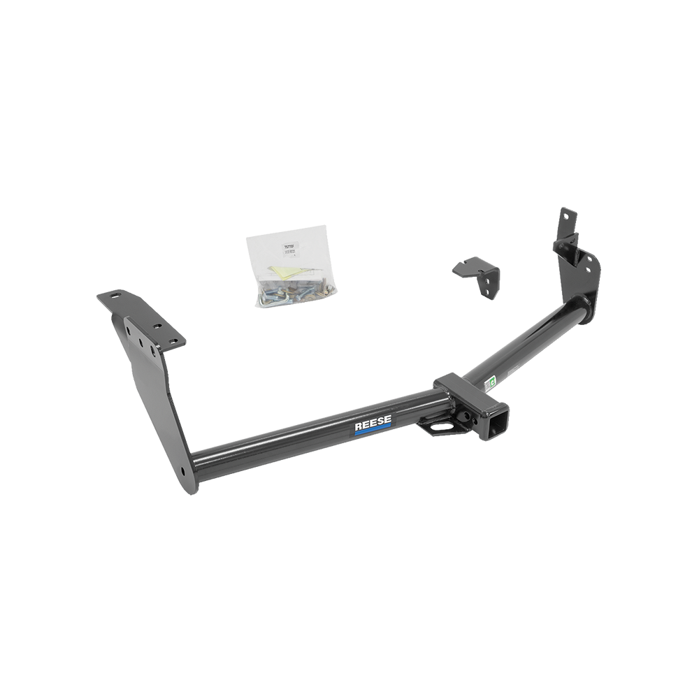 Se adapta al paquete de enganche de remolque Infiniti FX50 2009-2013 con cableado "sin empalme" de 4 contactos planos cero + soporte de bola con caída de 4" + bola de 2" de Reese Towpower