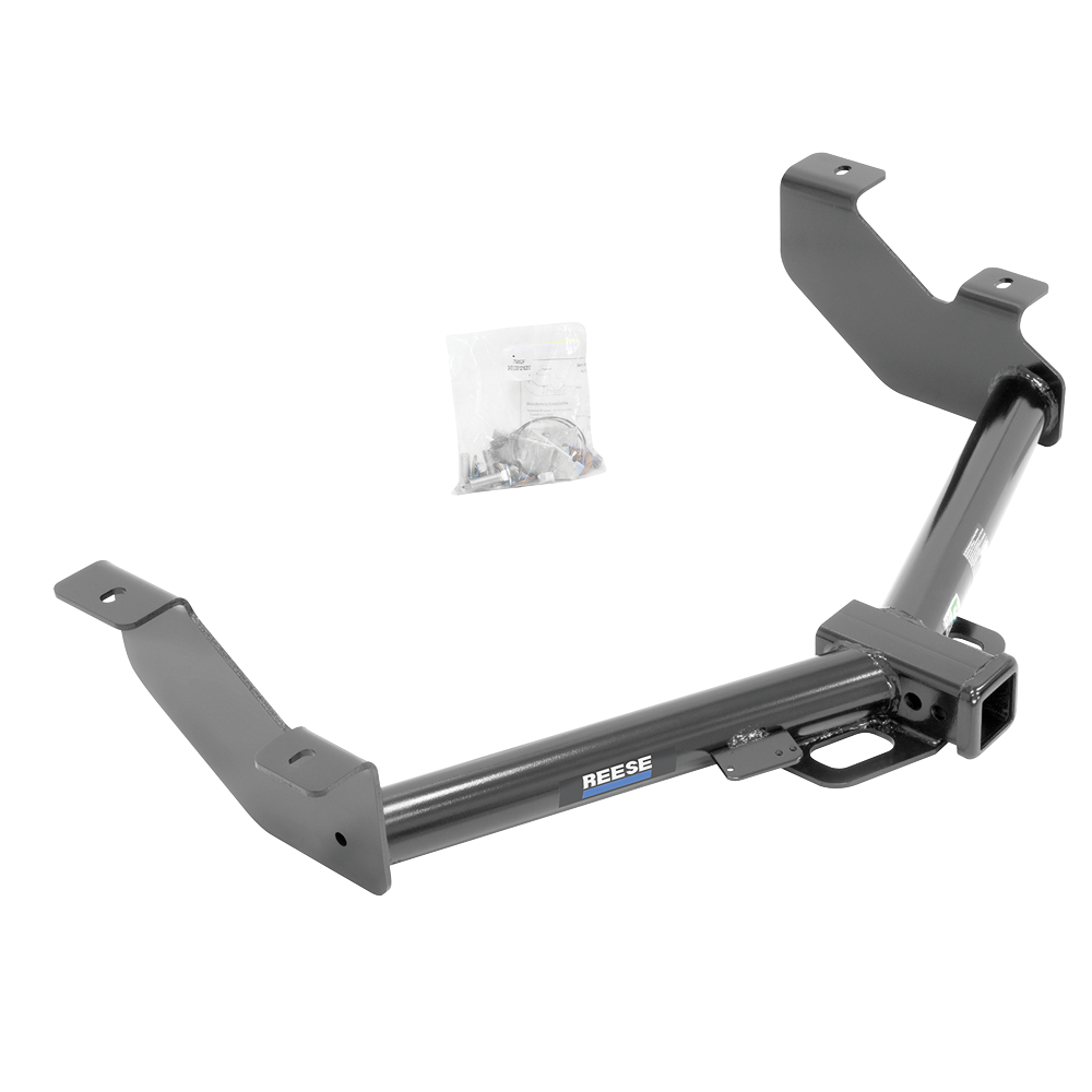 Fits 2014-2023 Ford Transit Connect Trailer Hitch Tow PKG w/ 2 Bike Plaform Style Carrier Rack + Hitch Lock By Reese Towpower