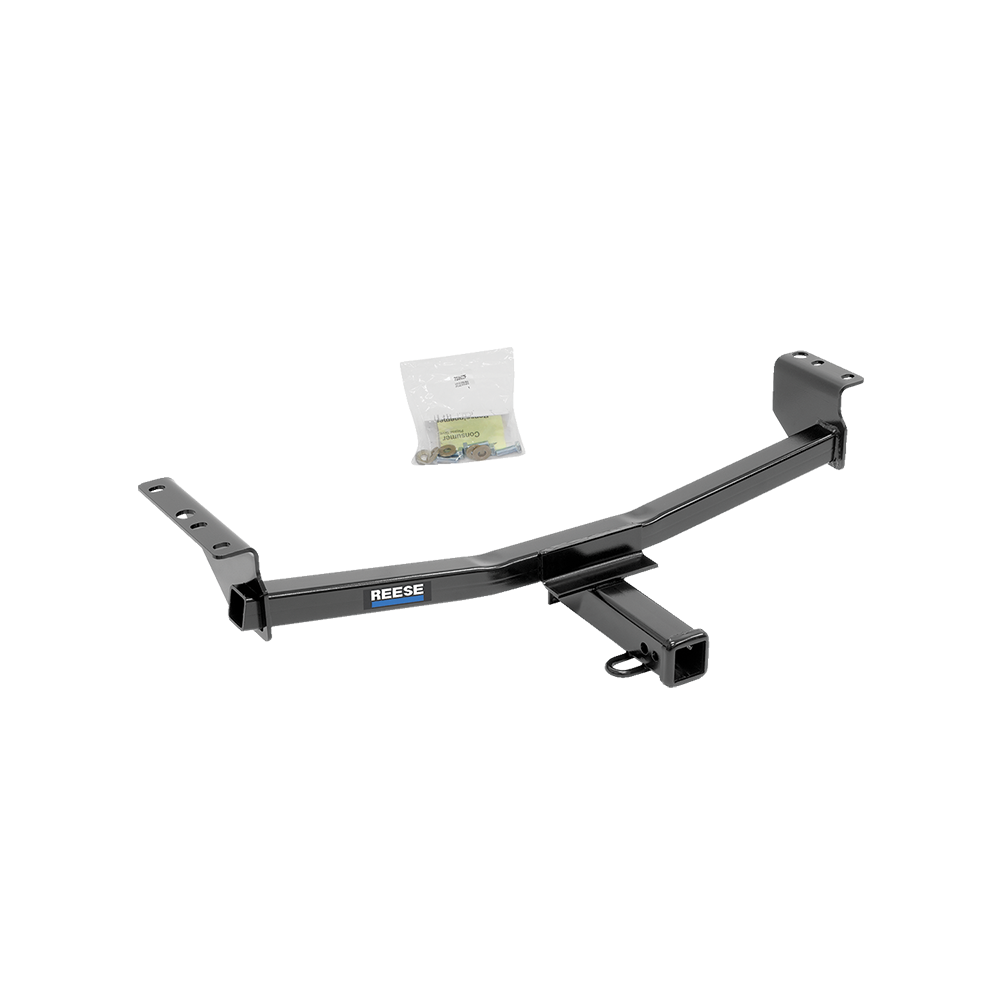 Fits 2008-2013 Nissan Rogue Trailer Hitch Tow PKG w/ 4-Flat Wiring + Ball Mount w/ 2" Drop + 2-5/16" Ball (Excludes: Krom Models) By Reese Towpower