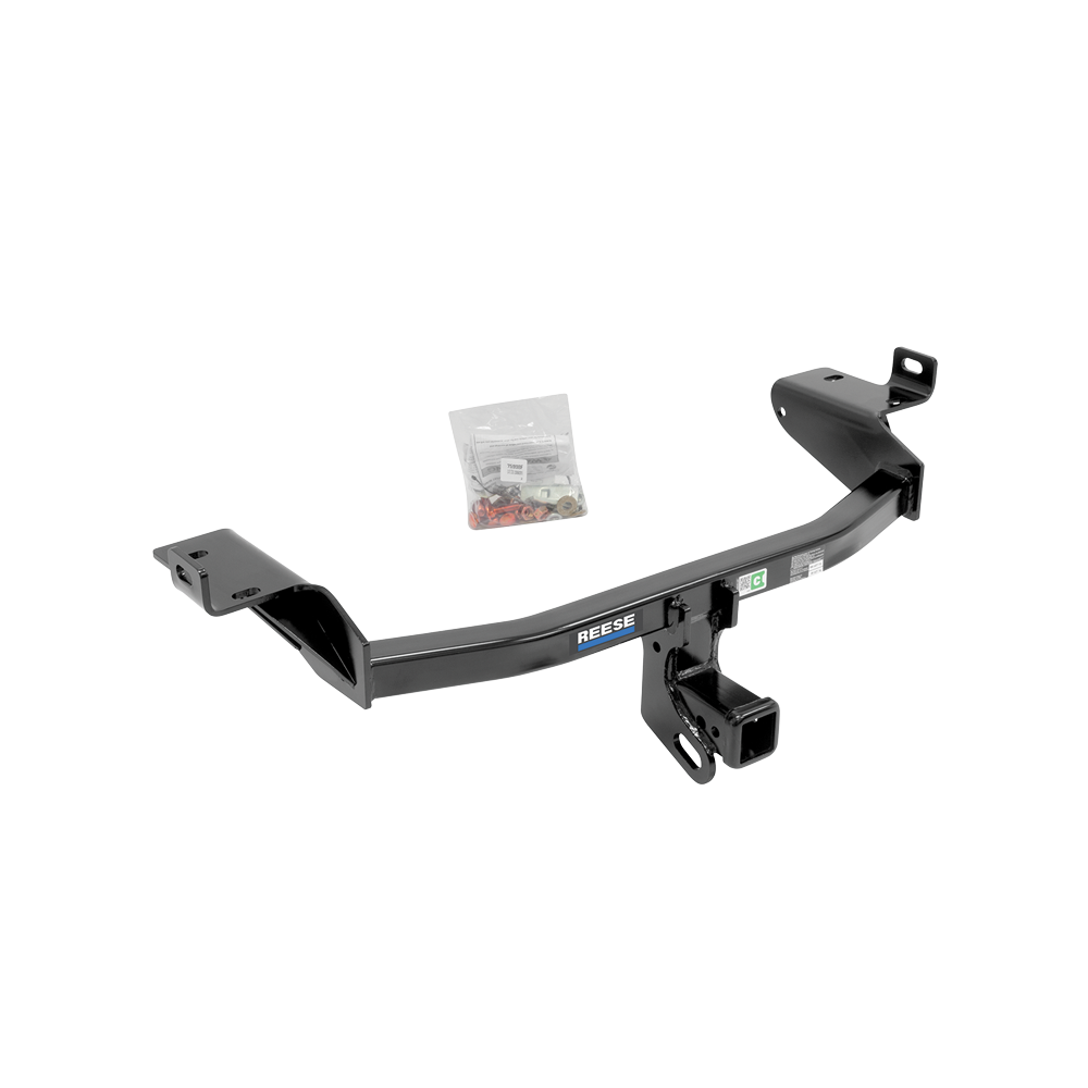 Fits 2014-2018 Jeep Cherokee Trailer Hitch Tow PKG w/ 4-Flat Wiring + Ball Mount w/ 4" Drop + 2-5/16" Ball + Wiring Bracket + Hitch Lock + Hitch Cover By Reese Towpower