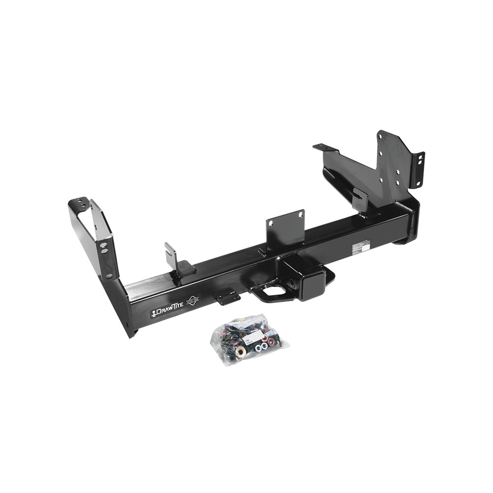 Fits 2011-2023 RAM 2500 Trailer Hitch Tow PKG w/ 4-Flat Wiring Harness + 2-1/2" to 2" Adapter 6" Length + Hitch Lock + Wiring Bracket + Electric Grease By Draw-Tite