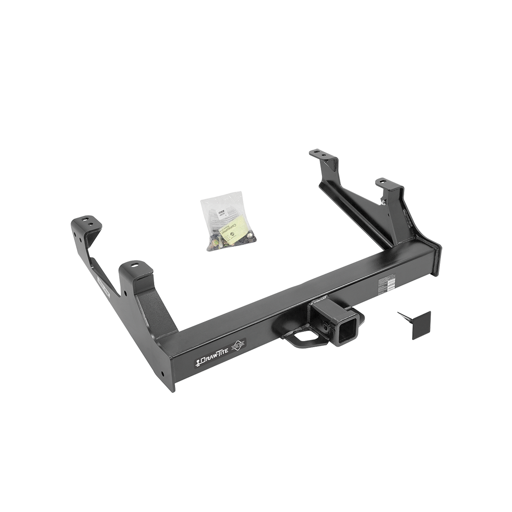 Se adapta al paquete de remolque con enganche de remolque Chevrolet Silverado 2500 HD 2015-2019 con arnés de cableado plano de 4 + kit de inicio de montaje de bola entrelazada, caída de 3" con bola de 2" + bola de 2-5/16" de Draw-Tite