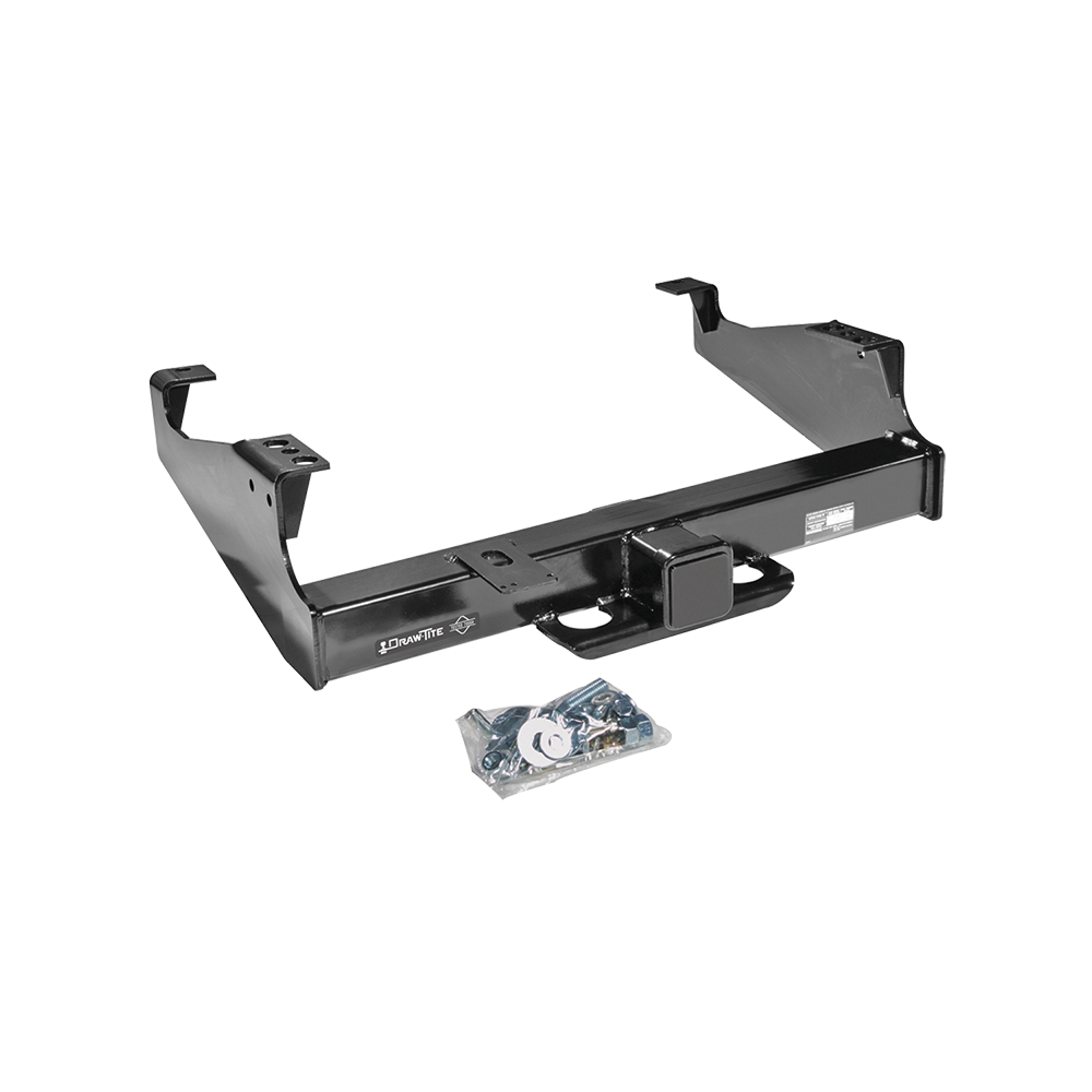 Fits 1999-2023 Ford F-550 Super Duty Trailer Hitch Tow PKG w/ Ball Mount w/ 7-3/4" Drop + Pin/Clip + 2-5/16" Ball + Ball Wrench + Ball Lube (For Cab & Chassis, w/34" Wide Frames Models) By Draw-Tite