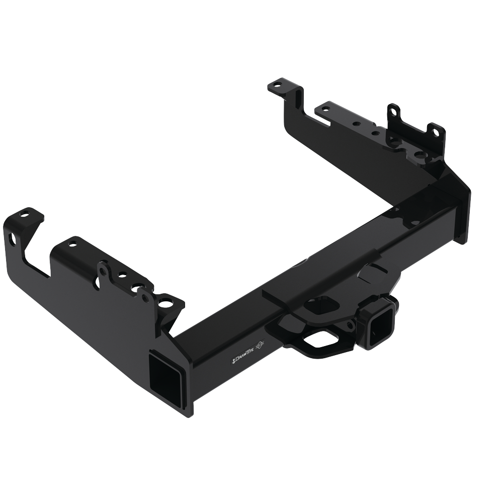 Fits 2019-2023 Ford F-450 Super Duty Trailer Hitch Tow PKG w/ 4-Flat Wiring Harness + 2-1/2" to 2" Adapter 7" Length + Wiring Bracket + Electric Grease (For Cab & Chassis, w/34" Wide Frames Models) By Draw-Tite