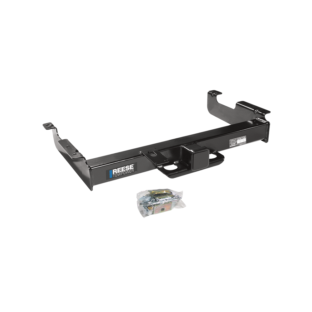 Fits 2000-2002 GMC Savana 2500 Trailer Hitch Tow PKG w/ 4-Flat Wiring Harness + Ball Mount w/ 5" Drop + Pin/Clip + 2-5/16" Ball By Reese Towpower