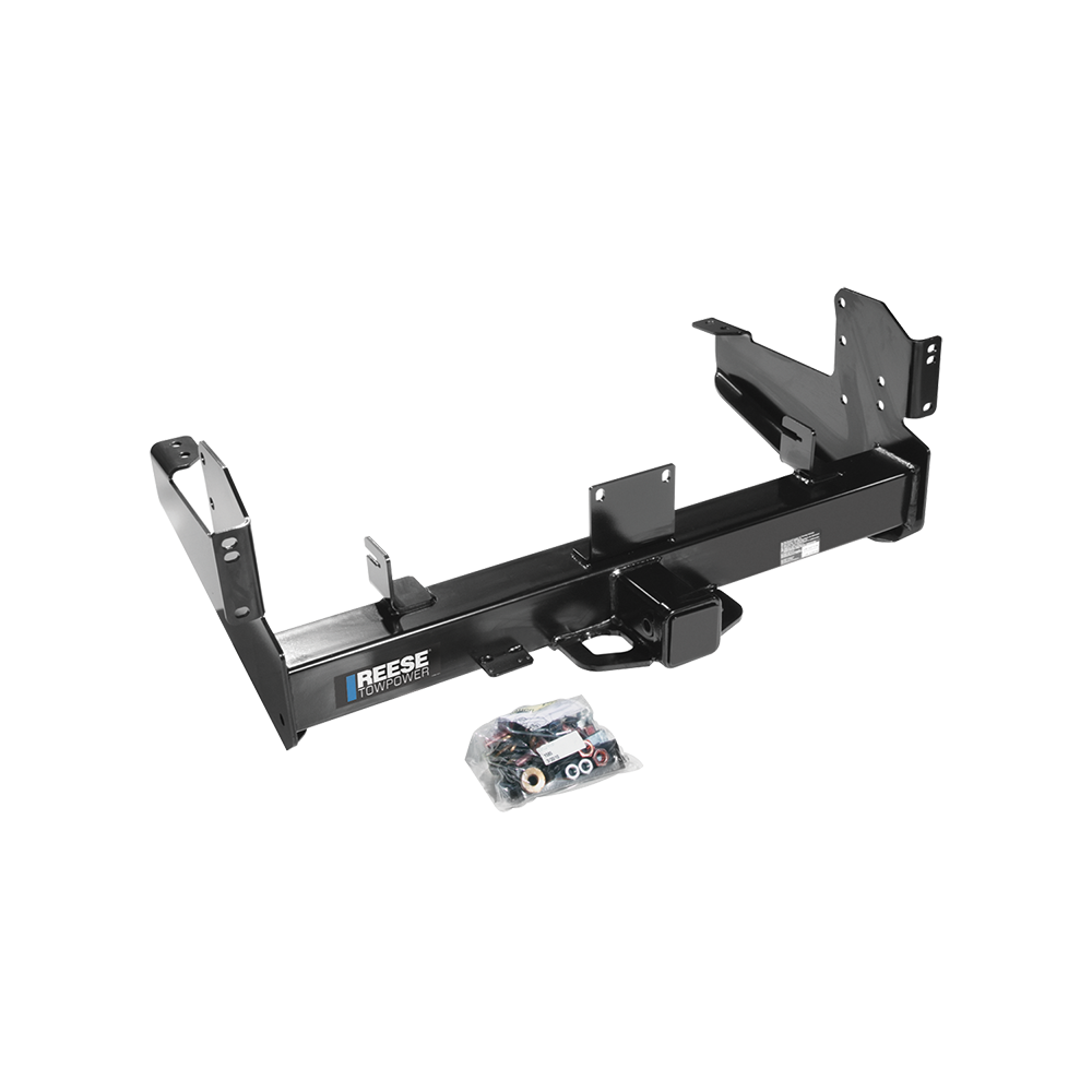 Fits 2003-2010 Dodge Ram 2500 Trailer Hitch Tow PKG w/ 2-1/2" to 2" Adapter 24" Length + Adjustable Pintle Hook Mounting Plate + Hitch Lock By Reese Towpower