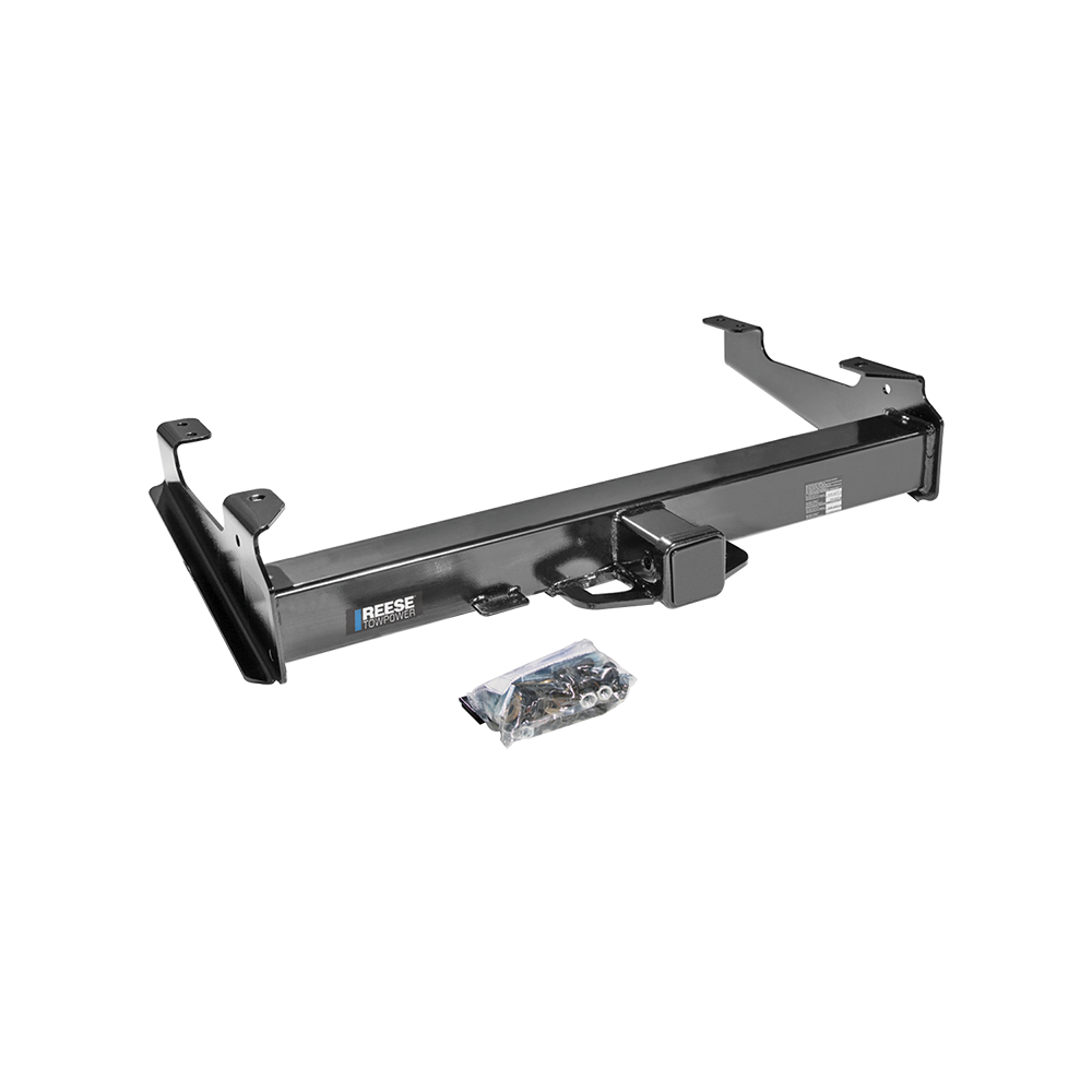 Fits 2007-2010 Chevrolet Silverado 3500 HD Trailer Hitch Tow PKG w/ 2-1/2" to 2" Adapter 6" Length + Adjustable Pintle Hook Mounting Plate + Pintle Hook & 2-5/16" Ball Combination + Hitch Lock By Reese Towpower