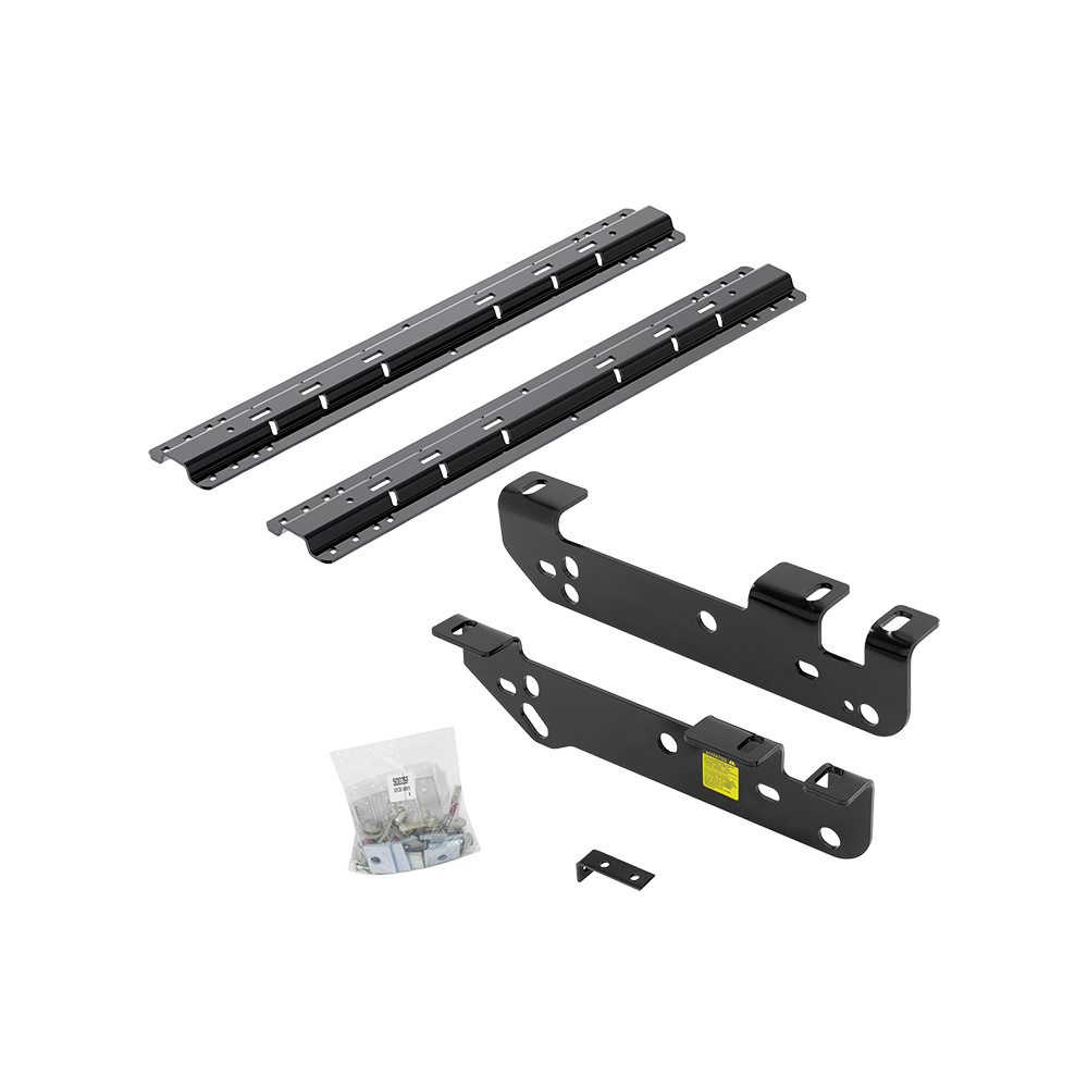 Fits 2011-2016 Ford F-450 Super Duty Custom Industry Standard Above Bed Rail Kit + Reese M5 20K Fifth Wheel (For 6-1/2' and 8 foot Bed, Except Cab & Chassis, w/o Factory Puck System Models) By Reese