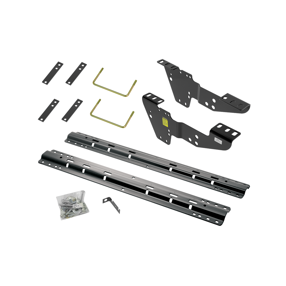 Fits 2019-2019 Chevrolet Silverado 1500 LD (Old Body) Custom Industry Standard Above Bed Rail Kit + 25K Pro Series Gooseneck Hitch + In-Bed Wiring (For 5'8 or Shorter Bed (Sidewinder Required), w/o Factory Puck System, Does Not Fit MagneRide Magnetic