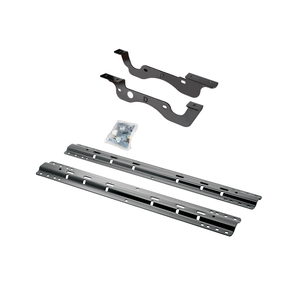 Fits 2017-2023 Ford F-250 Super Duty Custom Industry Standard Above Bed Rail Kit + 16K Fifth Wheel + Round Tube Slider + In-Bed Wiring + King Pin Lock (For 6-1/2' or Shorter Bed, Except Dual Rear Wheel or Cab & Chassis, w/o Factory Puck System Models