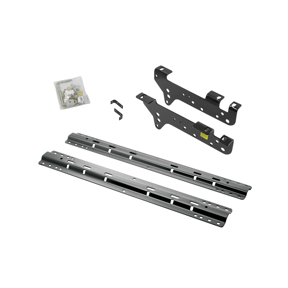 Fits 1999-2010 Ford F-250 Super Duty Custom Industry Standard Above Bed Rail Kit + Reese M5 20K Fifth Wheel + King Pin Lock (For 6-1/2' and 8 foot Bed, Except Cab & Chassis, w/o Factory Puck System Models) By Reese