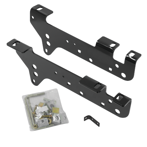 Fits 2008-2010 Ford F-450 Super Duty Custom Industry Standard Above Bed Rail Kit + 20K Fifth Wheel + In-Bed Wiring + King Pin Lock (For 6-1/2' and 8 foot Bed, Except Cab & Chassis, w/o Factory Puck System Models) By Reese