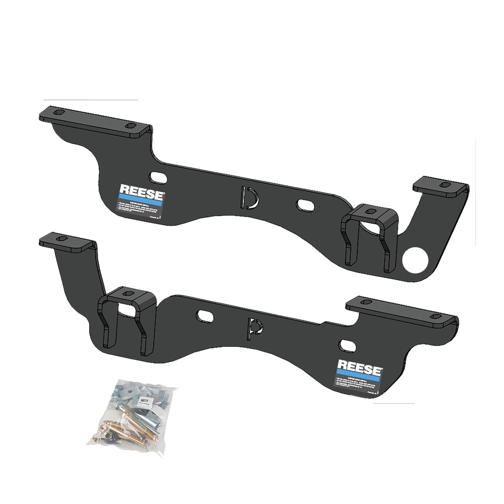 Fits 2023-2024 Ford F-450 Super Duty Gooseneck Fifth Wheel Underbed Custom Fit Brackets For Outboard Rails (For 6-1/2' and 8 foot Bed, Except Cab & Chassis, w/o Factory Puck System Models) By Reese