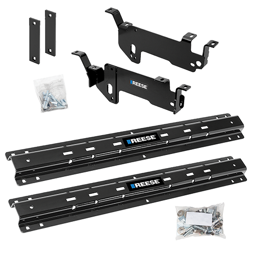 Fits 2013-2019 RAM 3500 Custom Outboard Above Bed Rail Kit + 20K Fifth Wheel + King Pin Lock + Base Rail Lock + 10" Lube Plate + Fifth Wheel Cover + Lube (For 6-1/2' and 8 foot Bed, Except w/RamBox Cargo Management System or Models w/Air Suspension,