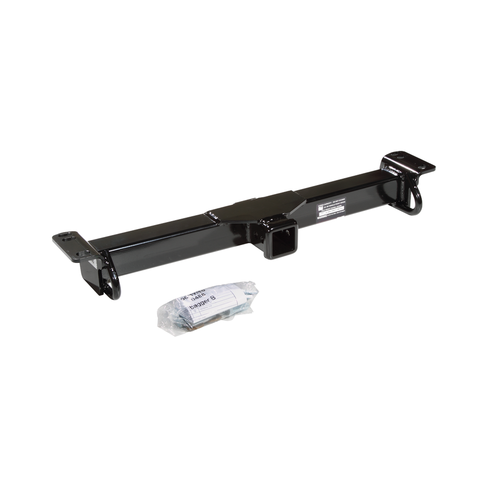 Fits 1987-1995 Jeep Wrangler Front Mount Trailer Hitch Tow PKG w/ License Plate Holder + Pin/Clip By Draw-Tite