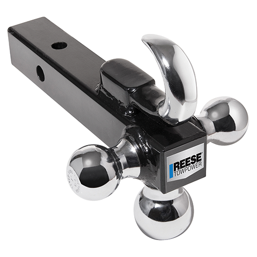 Fits 2020-2023 Jeep Gladiator Trailer Hitch Tow PKG w/ Triple Ball Ball Mount 1-7/8" & 2" & 2-5/16" Trailer Balls w/ Tow Hook + Pin/Clip (Excludes: Rubicon Models) By Reese Towpower