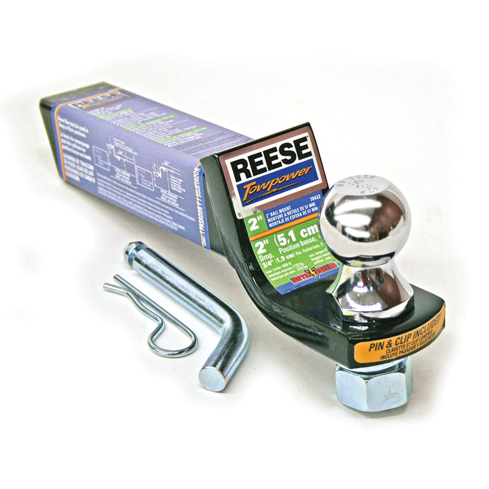 Se adapta al paquete de enganche de remolque Jeep Liberty 2002-2007 con cableado plano de 4 + kit de montaje de bola de inicio con caída de 2" y bola de 1-7/8" de Reese Towpower