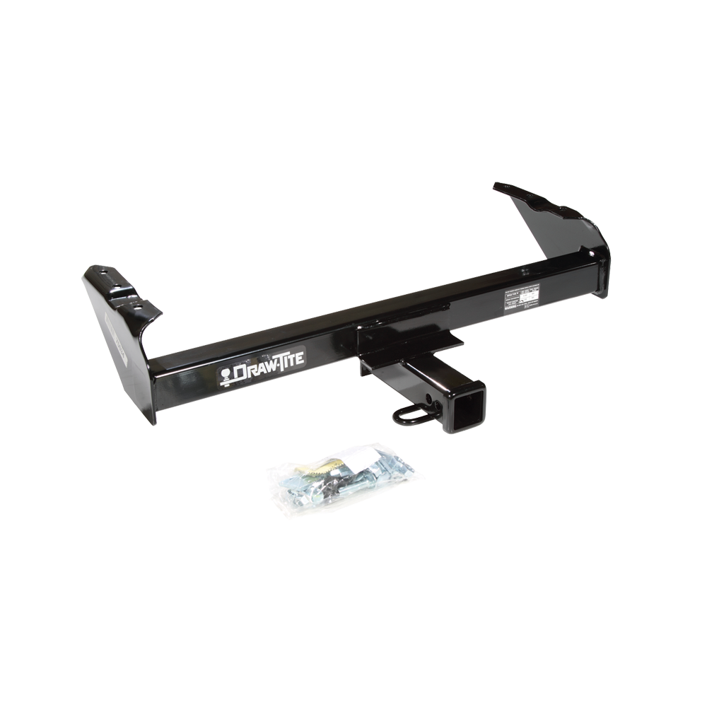 Fits 1967-1978 GMC C35 Trailer Hitch Tow PKG w/ 4-Flat Wiring + Ball Mount w/ 4" Drop + 2-5/16" Ball + Wiring Bracket + Hitch Lock + Hitch Cover By Draw-Tite