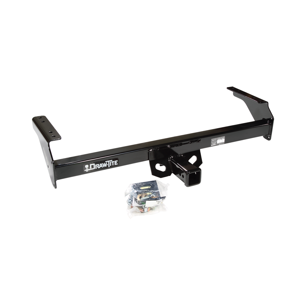 Fits 1995-1997 Nissan Pickup Trailer Hitch Tow PKG w/ 4-Flat Wiring + Ball Mount w/ 4" Drop + 2" Ball + 2-5/16" Ball By Draw-Tite