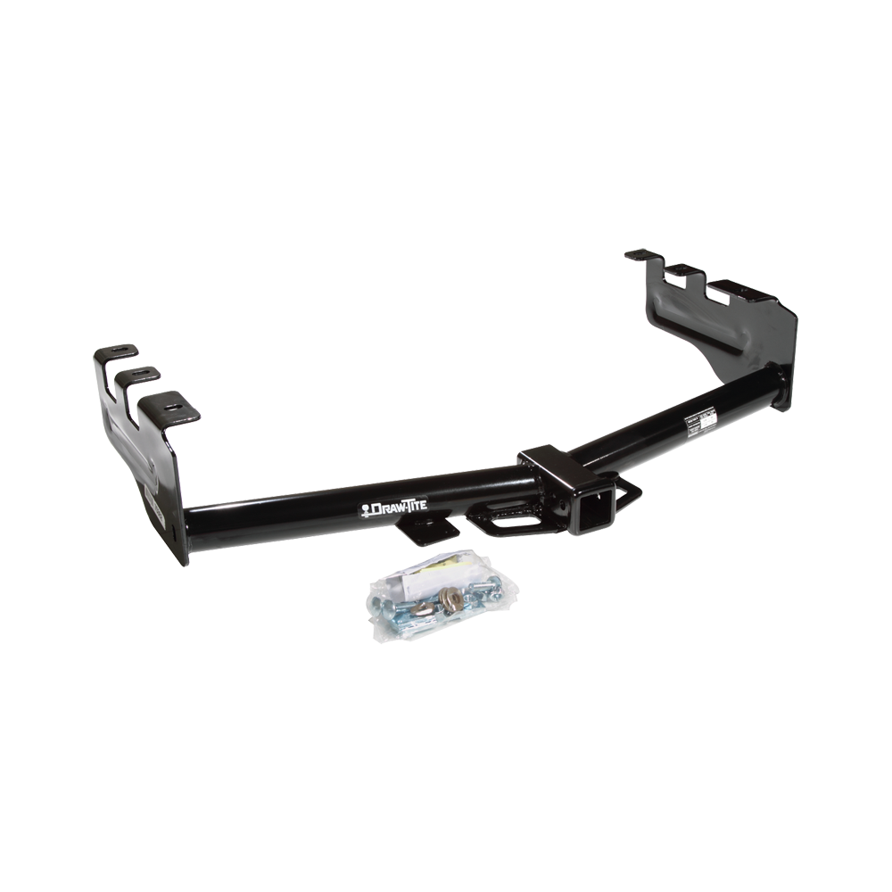 Fits 1999-2004 Chevrolet Silverado 2500 Trailer Hitch Tow PKG w/ 4-Flat Wiring + Adjustable Drop Rise Ball Mount + Pin/Clip + 2" Ball By Draw-Tite