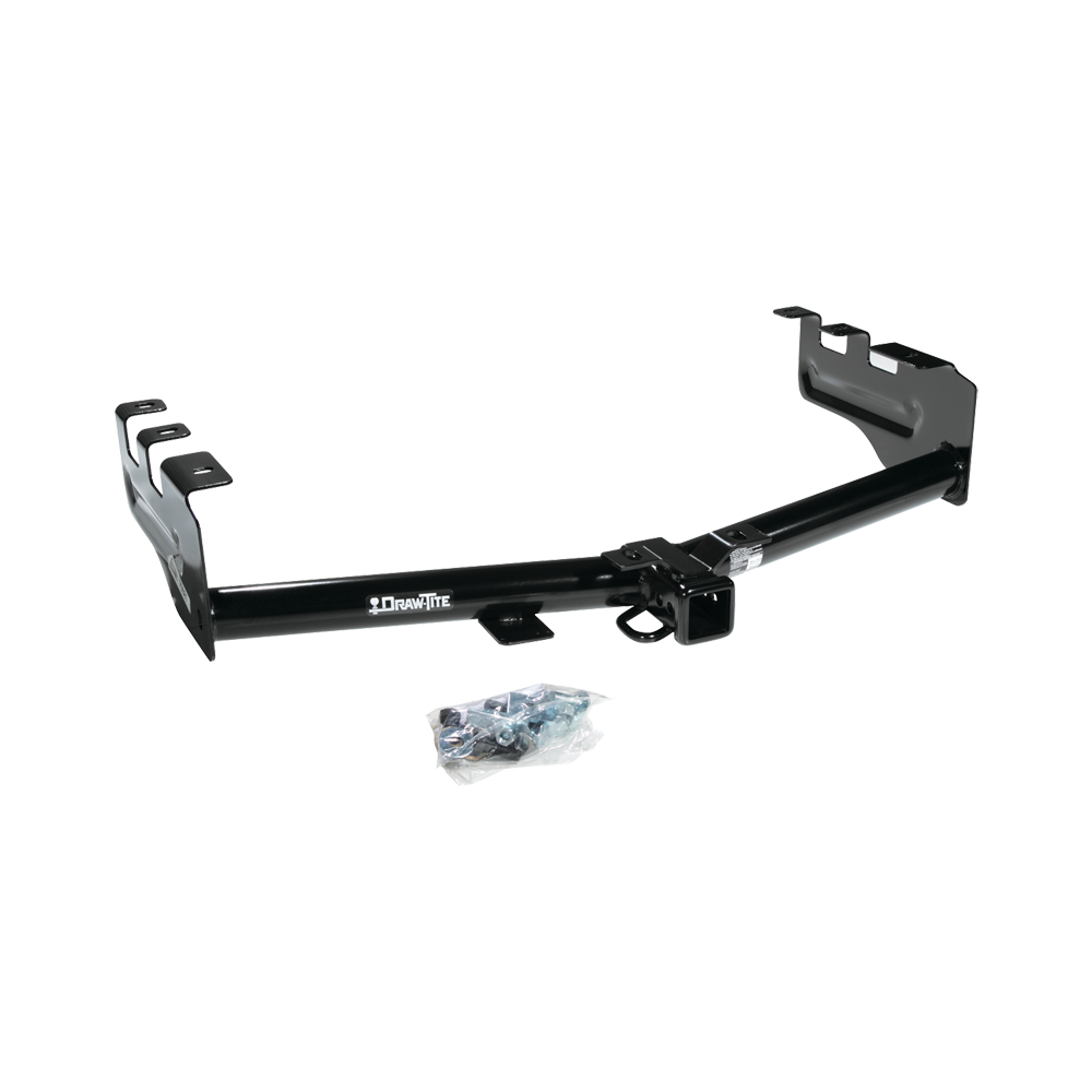 Fits 2001-2003 GMC Sierra 1500 HD Trailer Hitch Tow PKG w/ 4-Flat Wiring + Clevis Hitch Ball Mount w/ 2" Ball + Pin/Clip By Draw-Tite