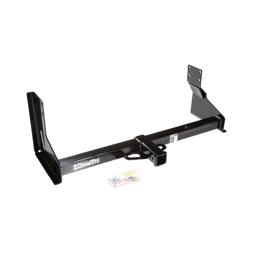 Fits 2007-2009 Dodge Sprinter 2500 Trailer Hitch Tow PKG w/ 4-Flat Wiring + Ball Mount w/ 4" Drop + 2-5/16" Ball (For w/Factory Step Bumper Excluding Models w/30-3/8” Frame Width Models) By Draw-Tite