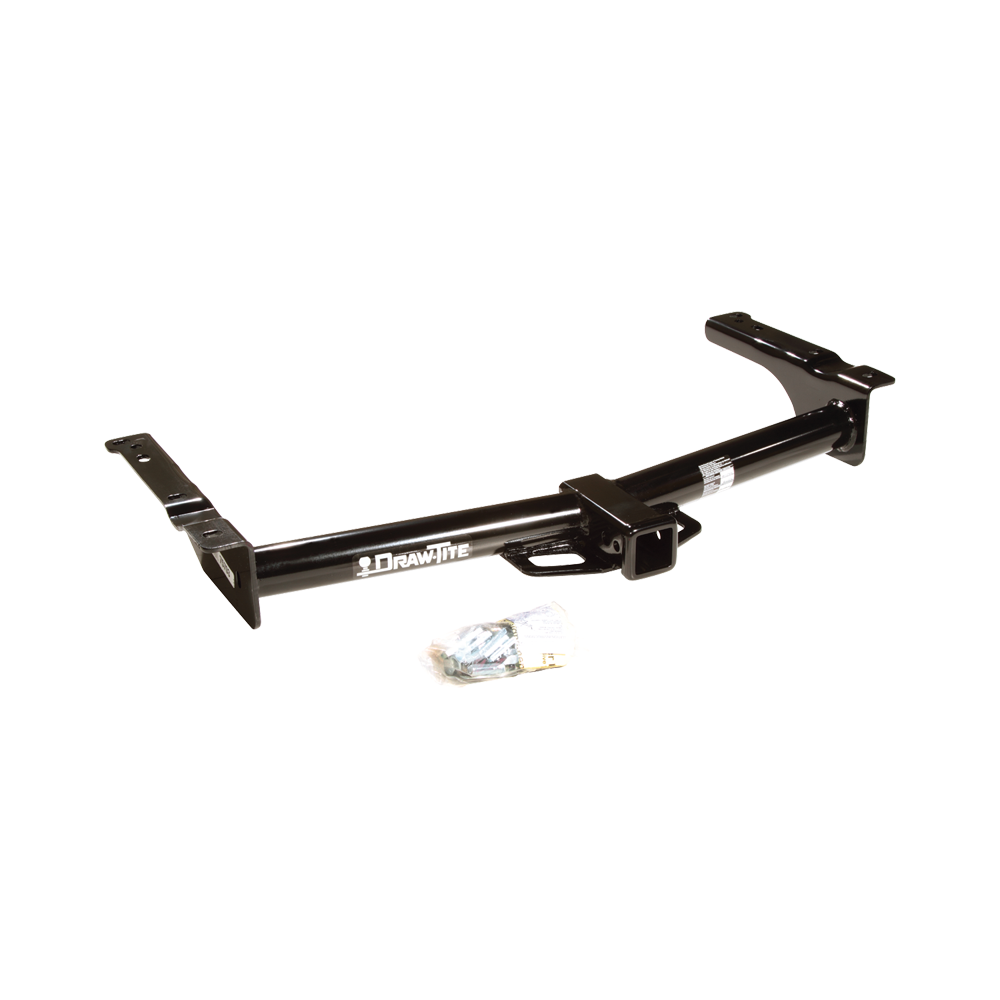 Fits 2003-2007 Ford E-350 Econoline Super Duty Trailer Hitch Tow PKG w/ 4-Flat Wiring + Ball Mount w/ 2" Drop + 2" Ball + 2-5/16" Ball By Draw-Tite