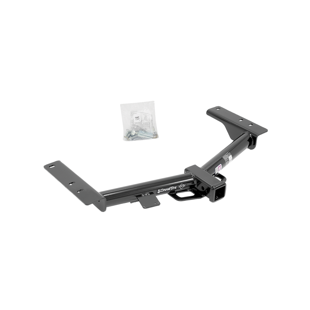 Fits 2015-2023 Ford Transit-250 Trailer Hitch Tow PKG w/ 4-Flat Wiring + Ball Mount w/ 4" Drop + Interchangeable Ball 1-7/8" & 2" & 2-5/16" (Excludes: Cab & Chassis and the Cutaway Models) By Draw-Tite