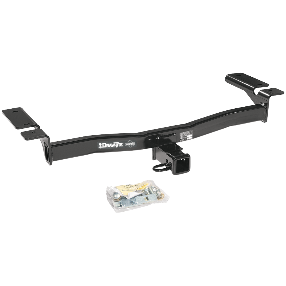 Se adapta al paquete de enganche de remolque Lincoln MKX 2007-2010 con cableado plano de 4 + kit de inicio táctico de enclavamiento con caída de 2" y bola de 2" de Draw-Tite