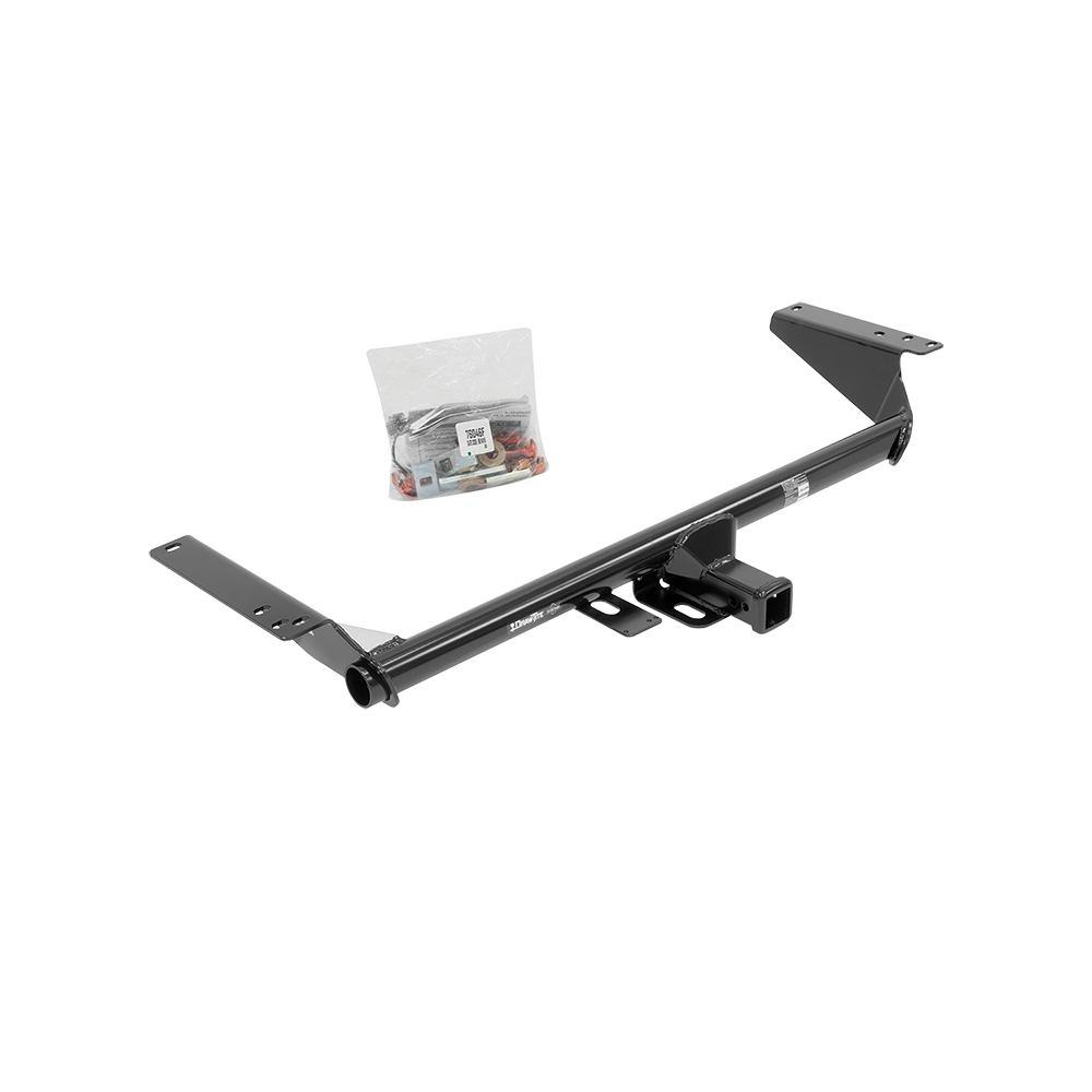 Fits 2021-2023 Chrysler Pacifica Trailer Hitch Tow PKG w/ 2 Bike Plaform Style Carrier Rack + Hitch Lock By Draw-Tite