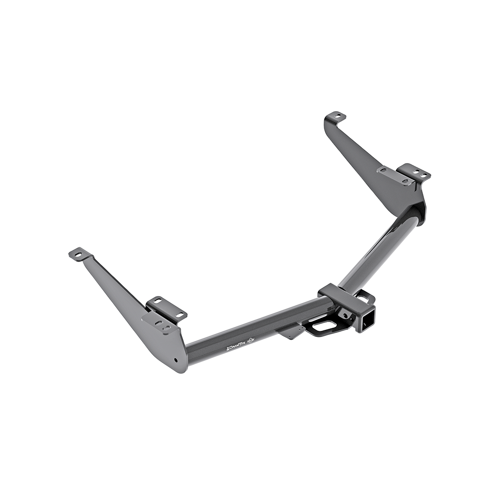 Fits 2017-2024 Nissan Titan Trailer Hitch Tow PKG w/ 4-Flat Wiring + Ball Mount w/ 4" Drop + 2" Ball + 1-7/8" Ball (Excludes: Titan XD or w/Factory 7-Way Wiring Models) By Draw-Tite