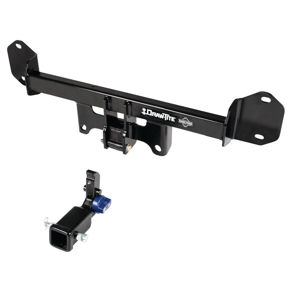 Fits 2022-2023 BMW X3 Trailer Hitch Tow PKG w/ 4-Flat Wiring + Ball Mount w/ 4" Drop + 2" Ball + 2-5/16" Ball By Draw-Tite