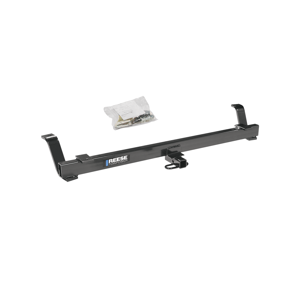 Fits 1999-2004 Ford Mustang Trailer Hitch Tow PKG w/ Hitch Adapter 1-1/4" to 2" Receiver + 1/2" Pin & Clip + 5/8" Pin & Clip (Excludes: Cobra SVT Models) By Reese Towpower